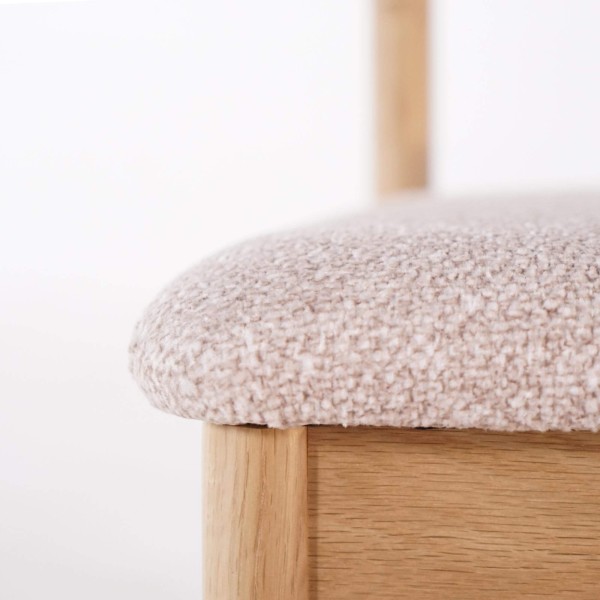 Esszimmerstuhl aus Eiche und Stoff - Canora