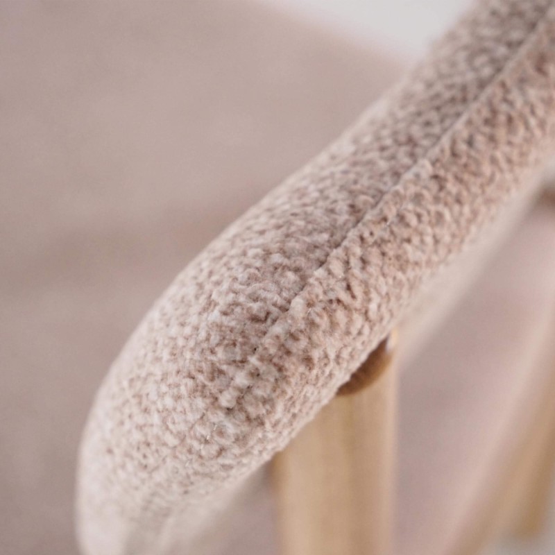 Esszimmerstuhl aus Eiche und Stoff - Canora