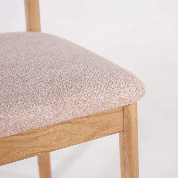 Esszimmerstuhl aus Eiche und Stoff - Canora