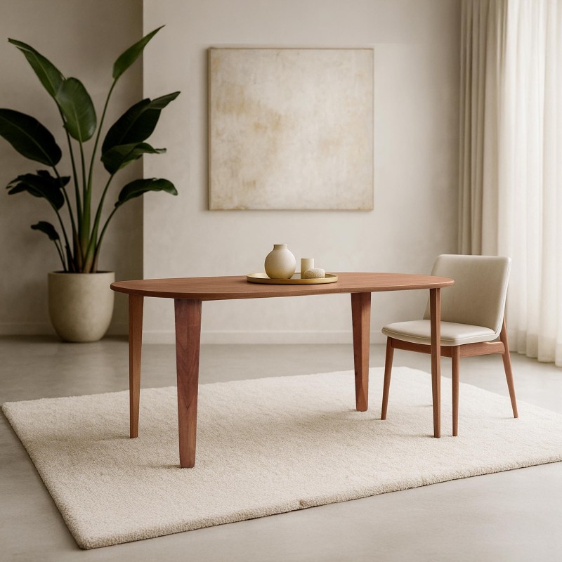 Ovaler Esstisch aus massivem Mangoholz - Orama