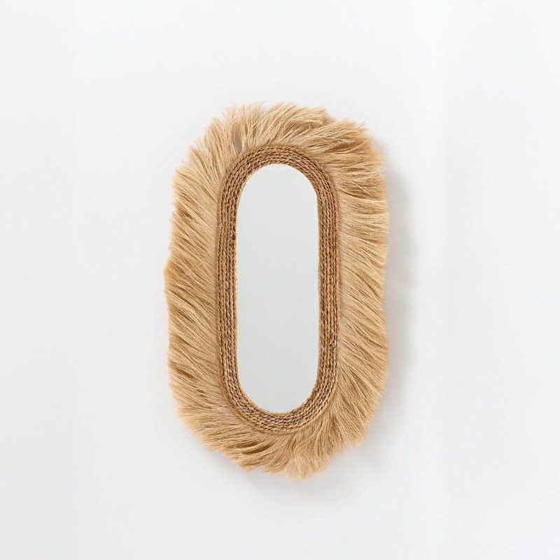 Spiegel aus Naturfasern im Boho-Stil – Ina