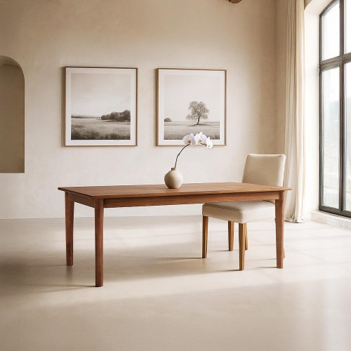 Rechteckiger Esstisch aus massivem Mangoholz