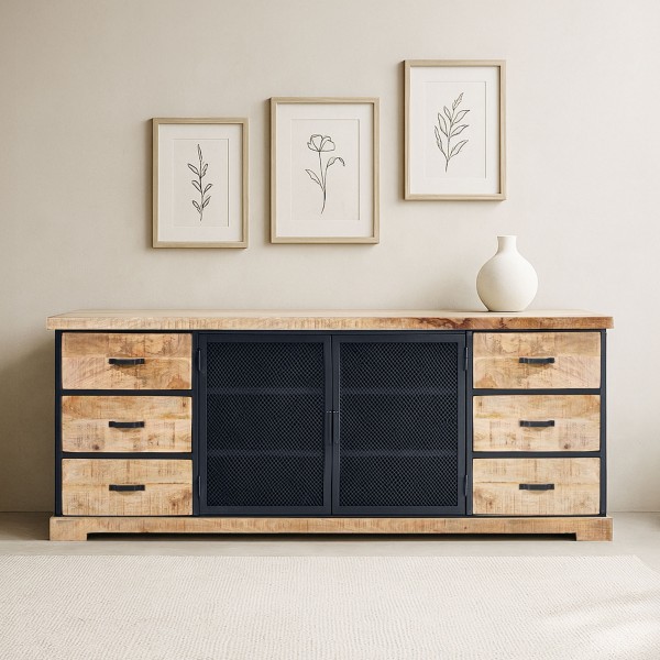 Industrielles Sideboard 200 cm - Cambridge