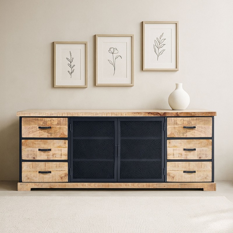 Industrielles Sideboard 200 cm - Cambridge