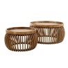Set aus 2 runden Couchtischen aus massivem Mangoholz – Orbit