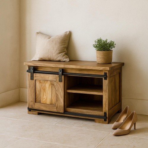 Truhenbank aus Massivholz - Paris