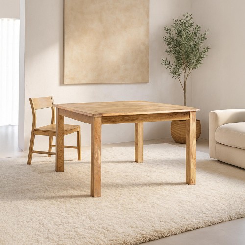 Quadratischer Esstisch aus Massivholz - Paris