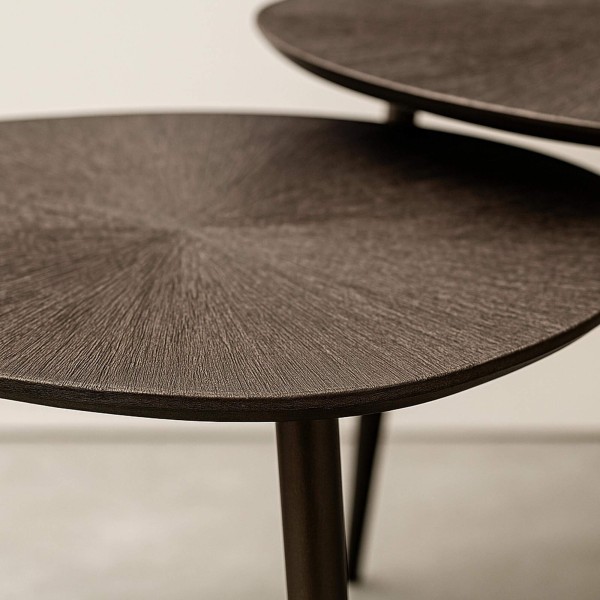 Couchtisch-Set aus bronzefarbenem Metall (2er-Set) – Nesso