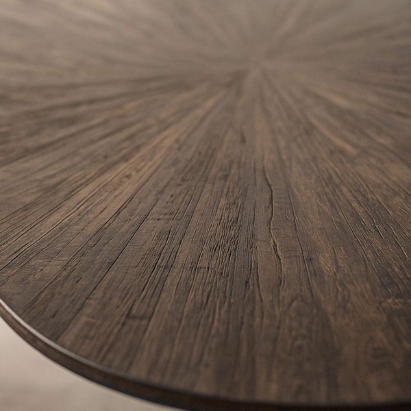 Set van 2 runde Couchtische aus Teakholz – Ovo