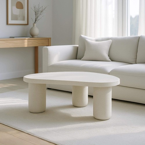 Design-Couchtisch aus weißem Kompositmarmor - Arco