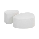 Design-Couchtisch aus weißem Verbundmarmor (2er-Set) – Arco