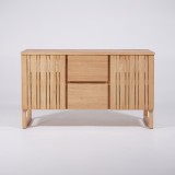 Badezimmermöbel mit Waschbeckenunterschrank aus Massivholz 140 cm - Satya