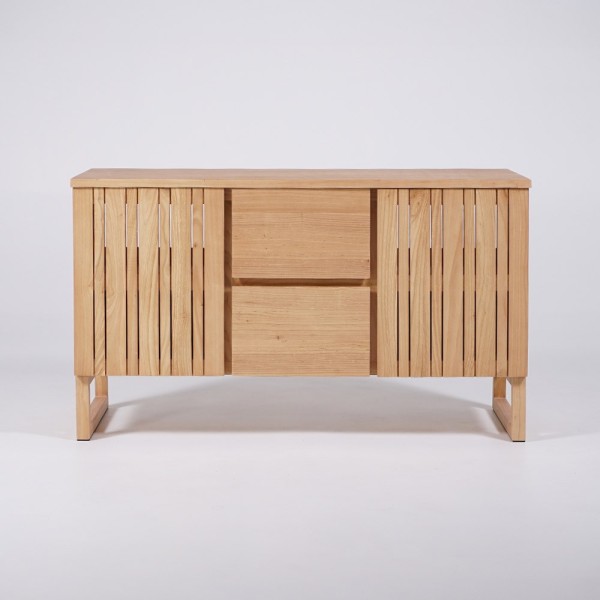 Badezimmermöbel mit Waschbeckenunterschrank aus Massivholz 140 cm - Satya