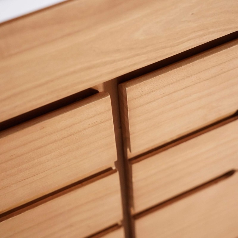 Waschtischunterschrank mit einzelner Aufsatzschale aus Massivholz, Hochglanz Weiß – Ashwini