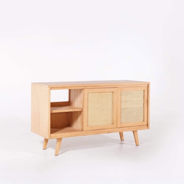 Badezimmermöbel aus Massivholz auf Füßen 140 cm - Anaya