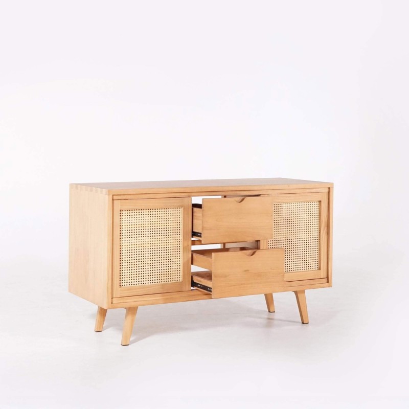 Badezimmermöbel aus Massivholz auf Füßen 140 cm - Anaya