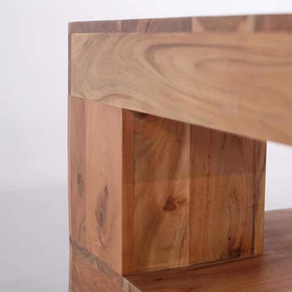 Rechteckiger Couchtisch aus massivem Akazienholz – Kora