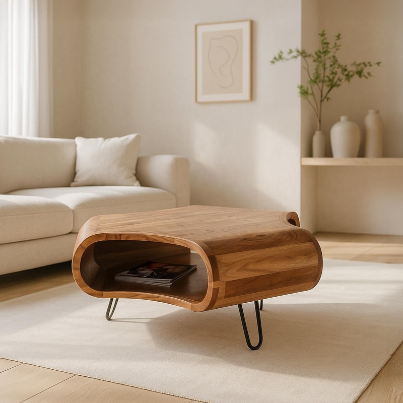 Couchtisch aus massivem Akazienholz – Livo