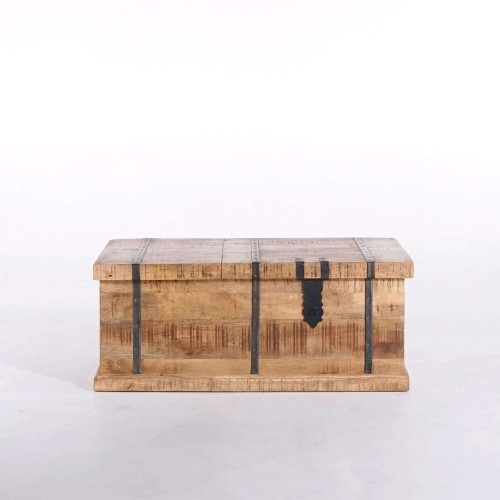 Wohnzimmertisch mit Stauraum aus Massivholz