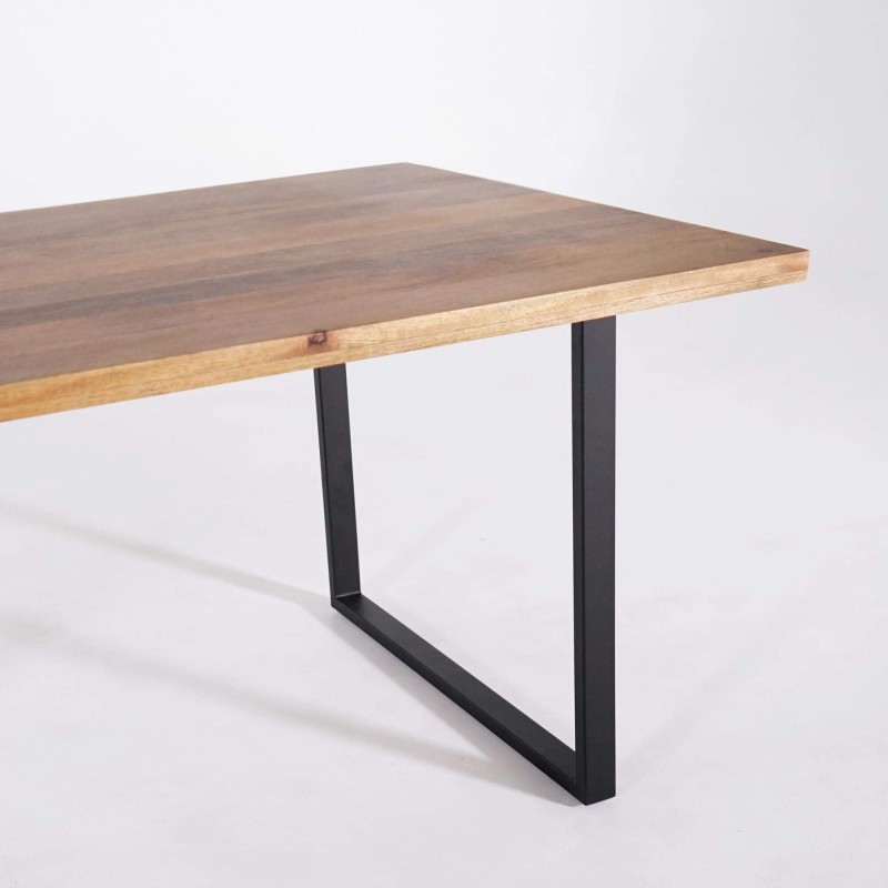 Esstisch aus massivem Mangoholz und Metall 200 cm – Kansas