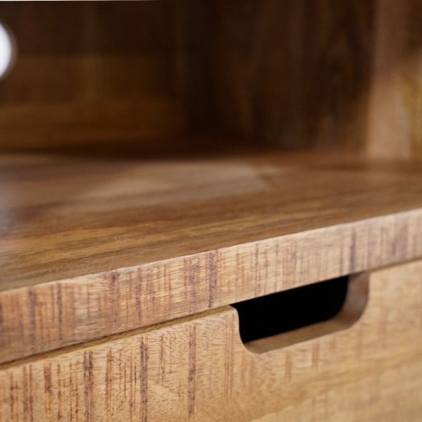 TV-Möbel aus massivem Mangoholz mit Metalltür 180 cm – Kansas