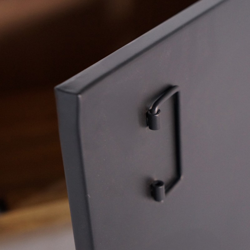 TV-Möbel aus massivem Mangoholz mit Metalltür 180 cm – Kansas