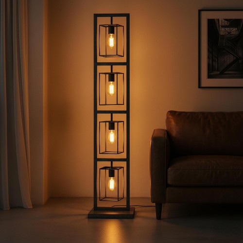 Stehlampe im industriellen Stil aus Metall – Nocta