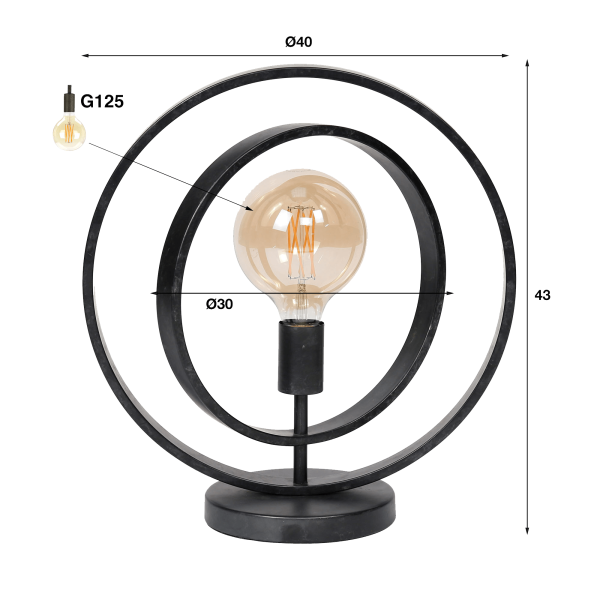 Industrielle Metall-Schreibtischlampe – Altis