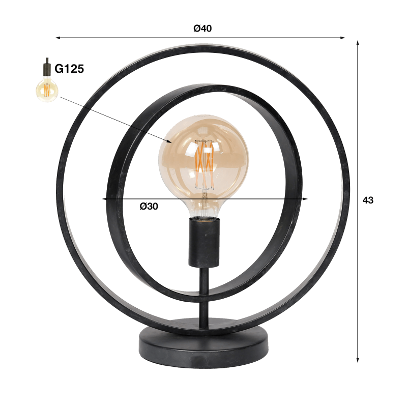 Industrielle Metall-Schreibtischlampe – Altis