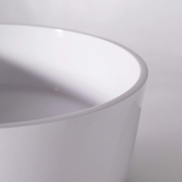 Rundes Keramik-Waschbecken, glänzend weiß – Rundo