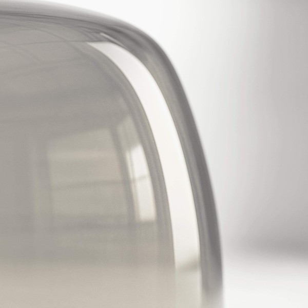 Hängelampe mit amberfarbenem Glas-Schirm – Opala