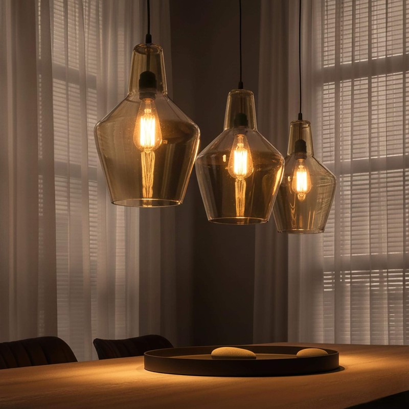 Design-Hängeleuchte mit Glasschirm – Clara