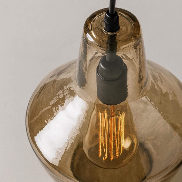 Design-Hängeleuchte mit Glasschirm – Clara