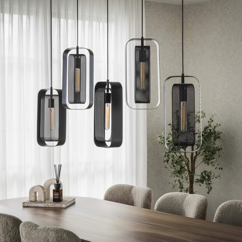 Industrielle Hängeleuchte aus Metall – Mesh Rotate