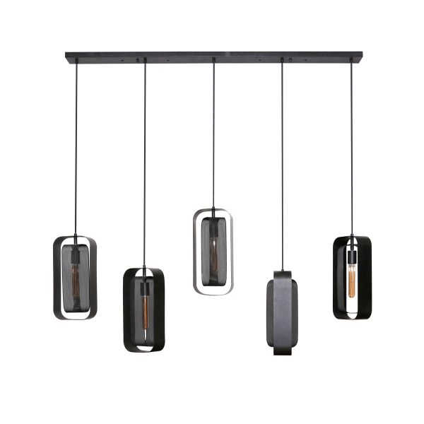 Industrielle Hängeleuchte aus Metall – Mesh Rotate