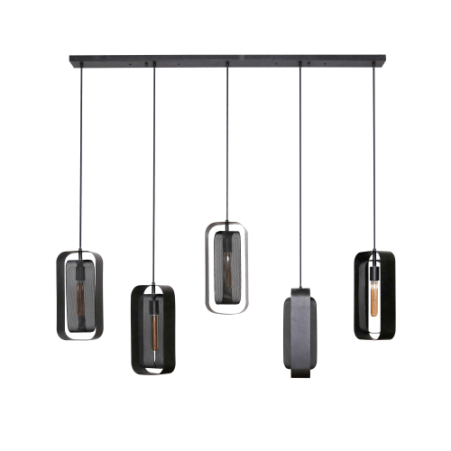 Industrielle Hängeleuchte aus Metall – Mesh Rotate