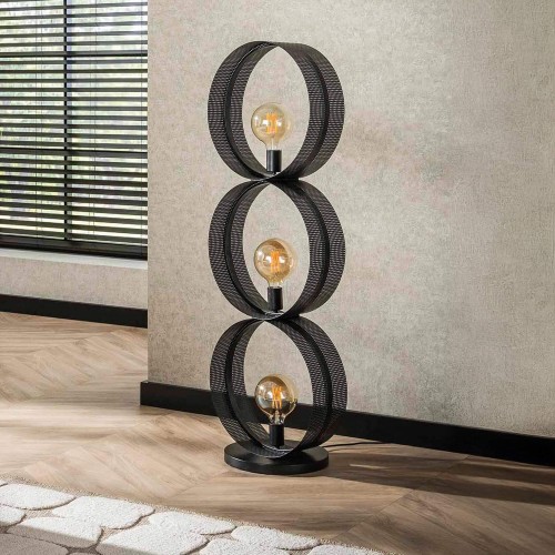 Stehlampe aus Metall mit anthrazitfarbener Oberfläche – Torre