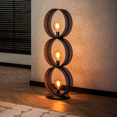 Stehlampe aus Metall mit anthrazitfarbener Oberfläche – Torre