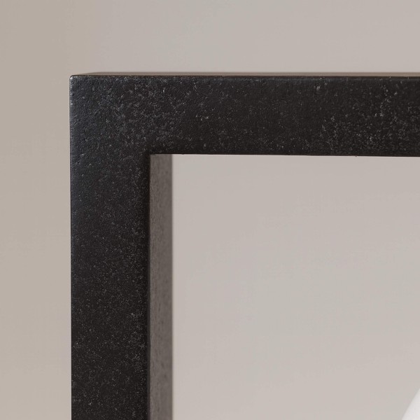 Tischlampe im industriellen Stil aus Metall mit Glasschirm – Caleo