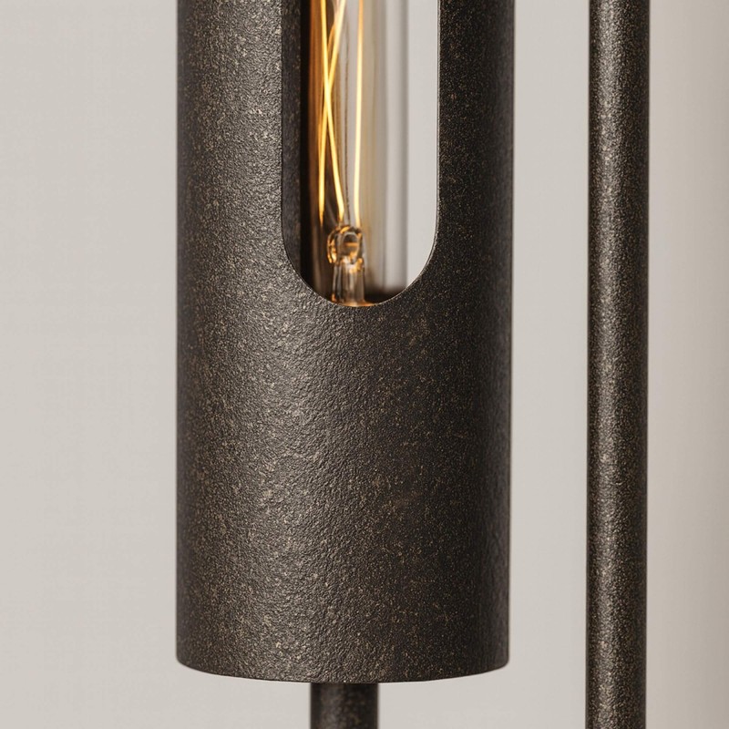 Design-LED-Stehleuchte aus schwarzem Metall – Nova