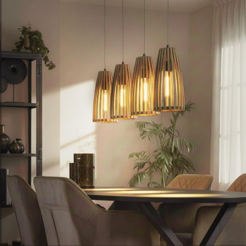 Hängelampe aus massivem Mangoholz – Natura