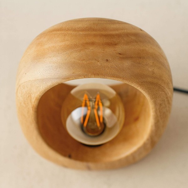 Tischlampe aus massivem Mangoholz – Oro