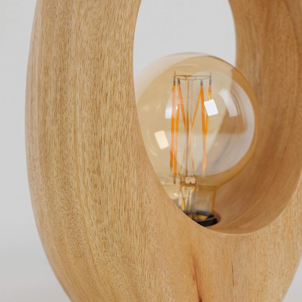 Tischlampe aus massivem Mangoholz – Oro