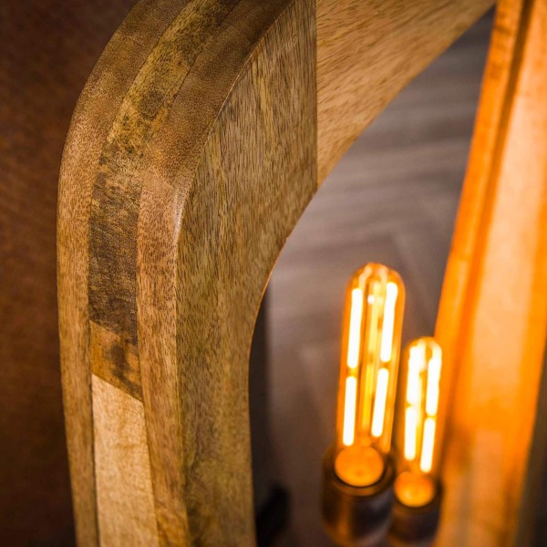 Stehlampe aus massivem Mangoholz – Noxios