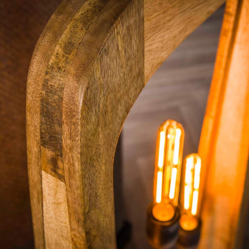 Stehlampe aus massivem Mangoholz – Noxios