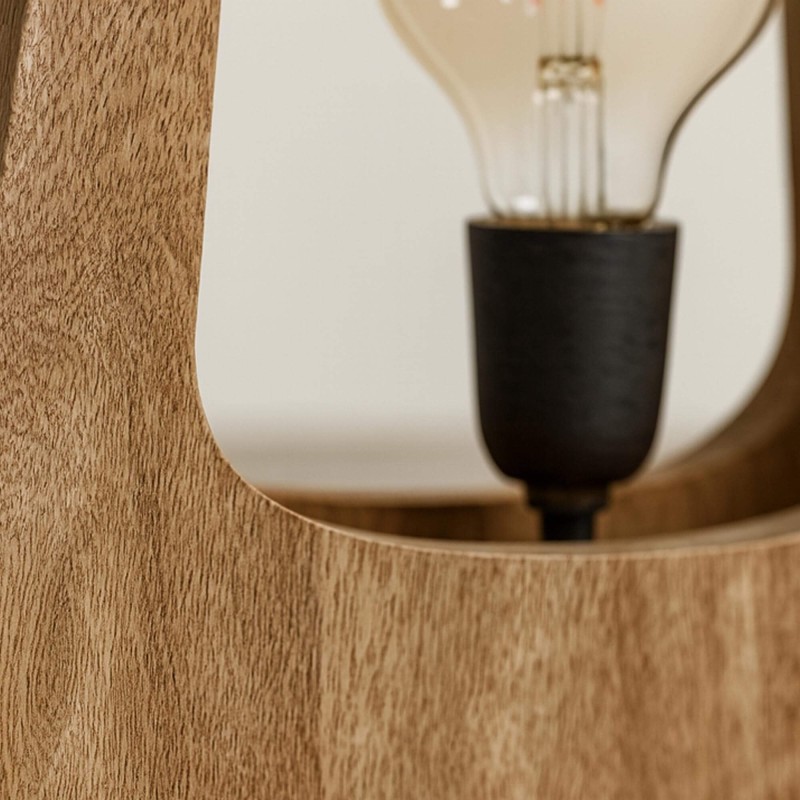 Tischleuchte aus massivem Mangoholz – Noxios