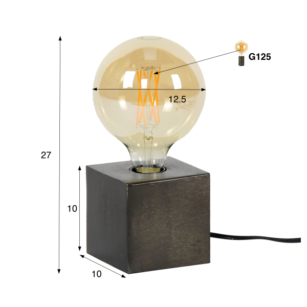 Industrielle Tischlampe aus Metall – Luma