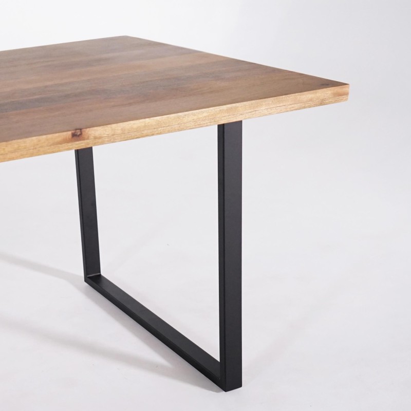 Esstisch aus massivem Mangoholz und Metall 160 cm – Kansas