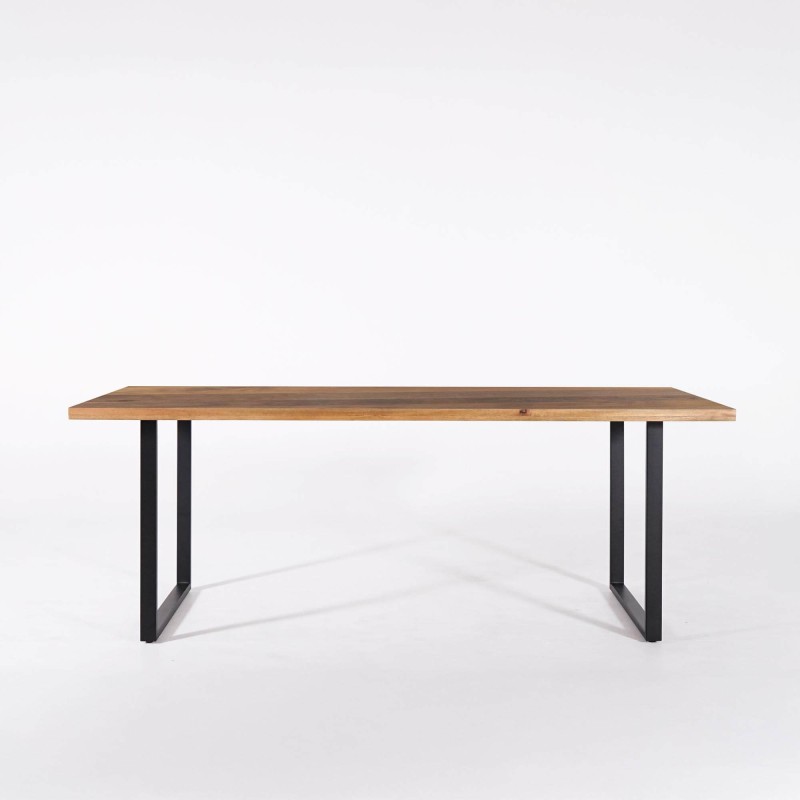 Esstisch aus massivem Mangoholz und Metall 200 cm – Kansas