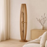 Stehlampe für das Wohnzimmer aus massivem Mangoholz – Arken